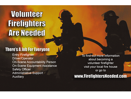 Volunteer Firefighter Recruitment Small Flyer - Front 1